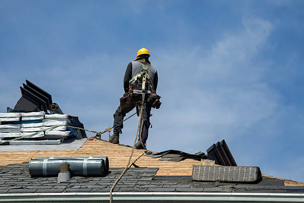 Professional Flat Roof Repair technician working in Cool, CA